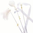 thumbnail image 1 of Cat Teaser Stick Cute 3PCS Fake Feather Soft Cat Wand Toy Pet Interactive Toy, 1 of 10