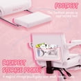 thumbnail image 6 of KARXAS Adult Cat Leather PC Gaming Chair with Massage Lumbar and Footrest, White, 6 of 10