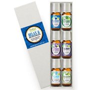 Relax & Rejuvenate Set 100% Pure, Best Therapeutic Grade Essential Oil Kit - 6/10mL (Calm Body/Calm Mind, French Lavender, Harmony, Peppermint, Cleanse Body & Mind , and Relaxation)