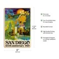 thumbnail image 2 of San Diego California - 200th Anniversary 1969 - Vintage Travel Poster by France Carpentier c.1969 - 8 x 12 inch Vintage Wood Art Sign, 2 of 4