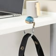 thumbnail image 2 of Luminous Glass Hook for Deskside Use – Foldable Cosmic Design, 3.34 in Length, Holds Up to 5 kg, Silver Finish, 2 of 6