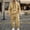 22o-Khaki, variant on Mens Sweatsuit 2 Piece Lounge Sets Zip Up Hoodie And Wide Leg Sweatpants Baggy Waffle Track Suits Athletic Sweat Set Fleece Big and Tall