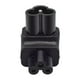 thumbnail image 5 of Enchufe de conversión de energía Durable IEC320 C6 a C5 reemplaza IEC C6 3 pines macho a C5 adaptador de accesorios hembra de 3 orificios, 5 of 9