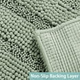 thumbnail image 3 of Sage Green Bathroom Rugs Runner Extra Long 47 x 17 Large Bath Mat Plush Shaggy Chenille Bathroom Rug Non-Slip Bath Rug Runner Extra Soft & Absorbent Thick Floor Mats, Machine Washable, Sage, 3 of 4