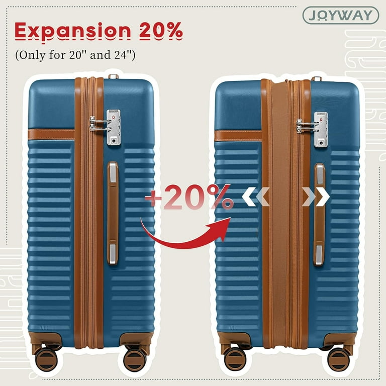 Joyway 5-Piece Luggage Set ABS Hardshell Spinner Suitcase with TSA