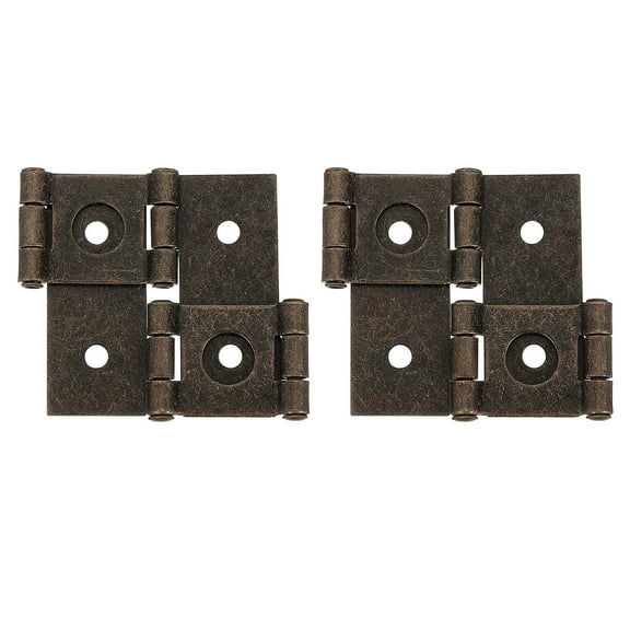 Double Acting Hinges Folding Screen 2 Pcs 2.13" Length Double Swing Hinges Copper Red