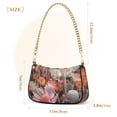 thumbnail image 3 of Womens Chain Shoulder Bag Flowers Blossom Classic Tote Handbags Fashion Clutch Hobo Purse with Zipper for Travel Casual, 3 of 7