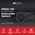 thumbnail image 2 of MB Quart MBQJL-302 400W Jeep JL Tailgate Powered Subwoofer Box with Amp and Bass, 2 of 12