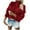 Red, variant on Lindreshi Fall Sweaters for Women Trendy Women Fashion Warm High Neck Knit Loose Pullover Sweater
