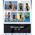 thumbnail image 4 of ANFERRY One Piece Athletic Swimsuit Women Slimming Color Block Bathing Suit Zipper Front U Back Training Swimwear for Women, 4 of 7