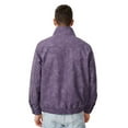 thumbnail image 4 of YLSDY Men's Stand Collar Leather Jacket Motorcycle Lightweight Faux Leather Outwear Full Zip Up Vintage PU Coat with Pockets Purple XXXL, 4 of 6