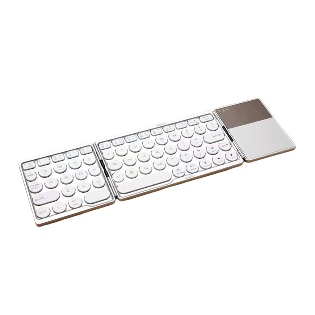 Portable Three Folding Bluetooth Keyboard Mini Wireless Touchpad Keypad