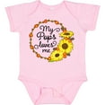 thumbnail image 3 of Inktastic My Pops Loves Me with Sunflower Wreath Boys or Girls Baby Bodysuit, 3 of 5