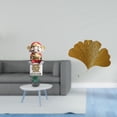 thumbnail image 2 of Figura de escritorio,Figura de Dios de la Fortuna de dibujos animados,regalo Feng Shui,Esculturas de pared de hojas,Esculturas de pared de hierro forjado con hojas de ginkgo,Escultura de pared, 2 of 8