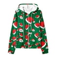 thumbnail image 4 of WXLWZYWL Oversized Hoodie for Women Zip Up Christmas Bell Y2K Fleece Long Sleeve Jacket Coat Xmas Sweatshrits, 4 of 5