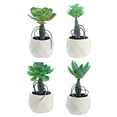 thumbnail image 1 of Cuenca de diamante con varilla, adornos pequeños creativos suculentos, flores artificiales, plantas verdes artificiales, 4 Uds., 1 of 4