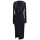 thumbnail image 4 of Vestido formal de color sólido con cuello en V de manga larga de fiesta delgado de moda para mujer Fridja  nbo4354, 4 of 4