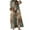 Khaki, variant on IROINNID Long Sleeve Dress for Women Fall Dress Full-Length Shift Dress Round-Neck Length Sleeve with Pocket Printed Dresses,Khaki