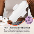 thumbnail image 3 of Cora Organic Ultra Thin Super Period Pads, 30 Count, 3 of 10
