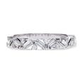 thumbnail image 2 of AFFY Zig Zag Half Eternity Wedding Ring for Women, 1/2 Carat (ctw) Baguette and Round Cut Lab Grown Diamond Ring In 10K Solid White Gold F-G, VS-SI Quality (0.50ctw) Ring Size-5, 2 of 5