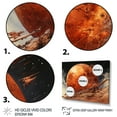 thumbnail image 3 of Designart "Rusty Martian Landscape Red Planet Mars II" Mars Floater Framed Wall Art Living Room, 3 of 7