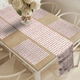 thumbnail image 2 of Ambesonne Valentine Table Runner & Placemats, Hearts Honeymoon, Placemat 4 pcs + Runner 14"x90", Orange White, 2 of 2
