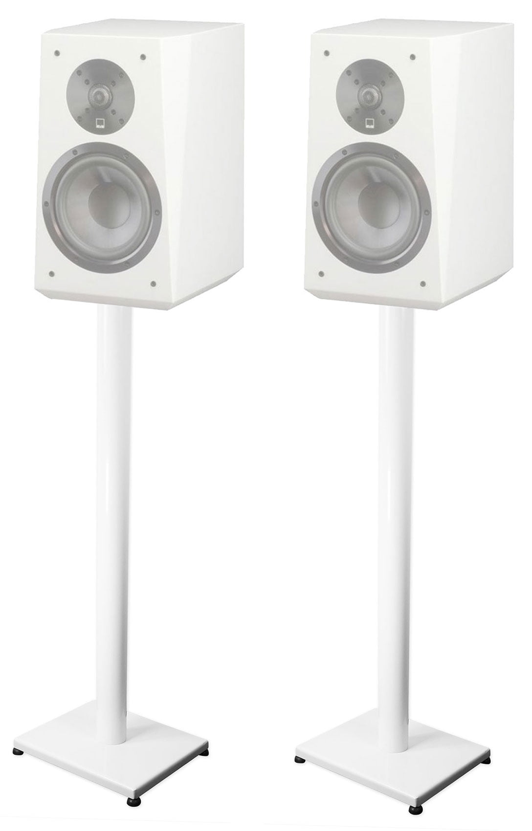 Pair 37” Steel White Speaker Stands For SVS Ultra Bookshelf Speakers