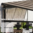 thumbnail image 4 of Outsunny Pavillon Adossé 13 Pieds x 10 Pieds, Pergola Extérieure à Toit Rigide Fixée au Mur, 4 of 10