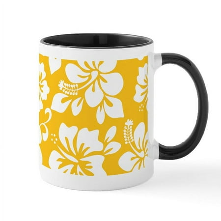 

CafePress - Yellow Hawaiian Hibiscus Mugs - 11 oz Ceramic Mug - Novelty Coffee Tea Cup