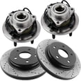 thumbnail image 3 of MotorbyMotor 515073 Front Wheel Bearing and Hub Assembly with ABS 5 Lugs + 336mm Front Brake Rotors Fits for 2002-2005 Dodge Ram 1500, 3 of 9