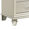 thumbnail image 4 of 2 Drawer Nightstand with Acrylic Feet and Crystal Accents, Silver - Saltoro Sherpi, 4 of 5