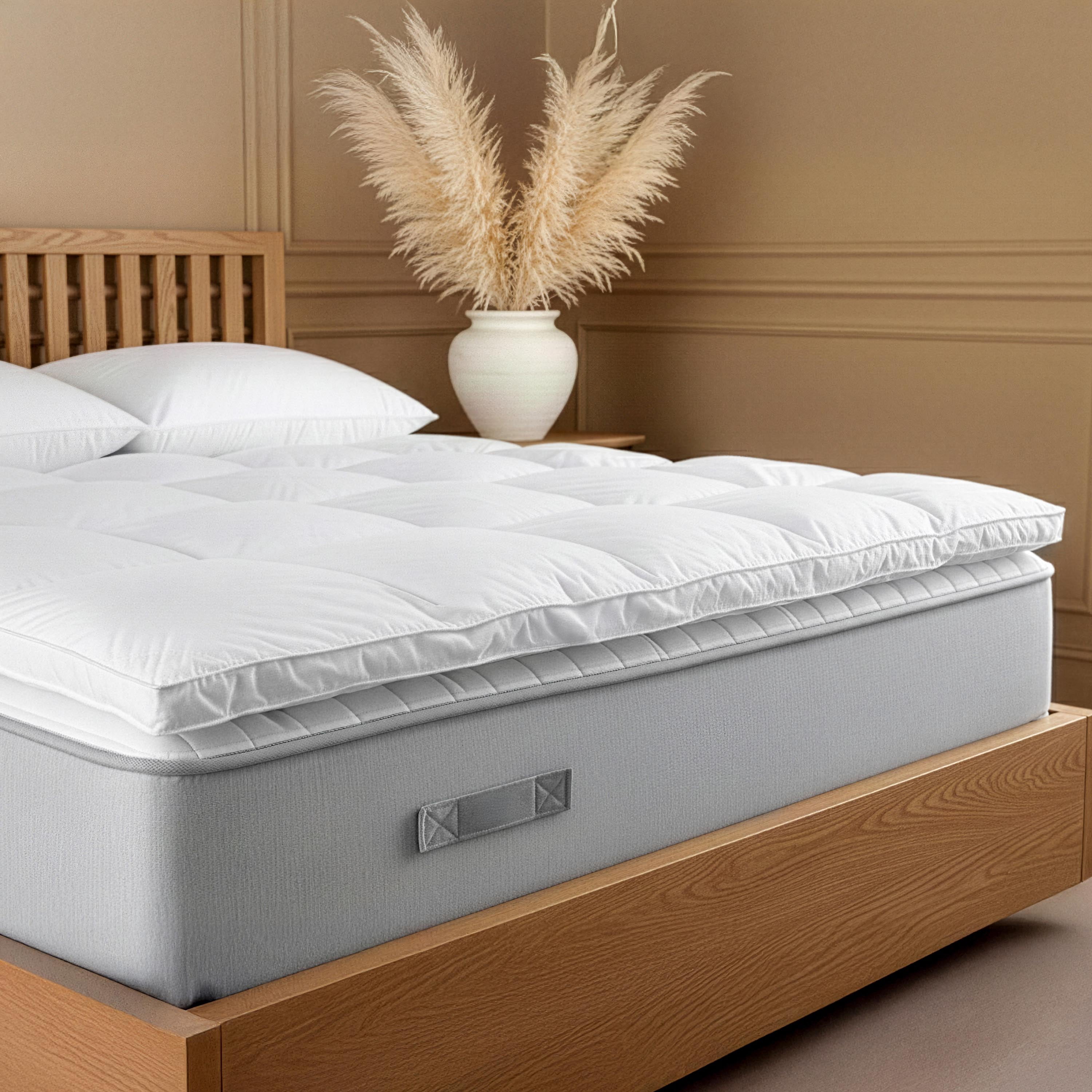 Superior Huron 2 inch Down Alternative Hypoallergenic Polyester Mattress Topper, White, Full