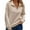 A, variant on ManxiVoo Women Autumn Winter Fashion Half Zip Embossed Hoodless Sweater for Casual Comfort and Stylish Appearance L Size