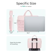 BAGSMART 15.6-16 Inch Laptop Case, Padded Laptop Sleeve for MacBook Pro, Shockproof Macbook Case Laptop Cover Compatible for Dell HP Lenovo Asus Acer, Pink