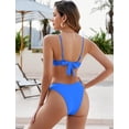 thumbnail image 3 of Women High Cut Bikini Sets String Sexy Swimsuit Two Piece Underwire Bathing Suit Brazilian Cheeky Cut Out Cute Swimwear, 3 of 15