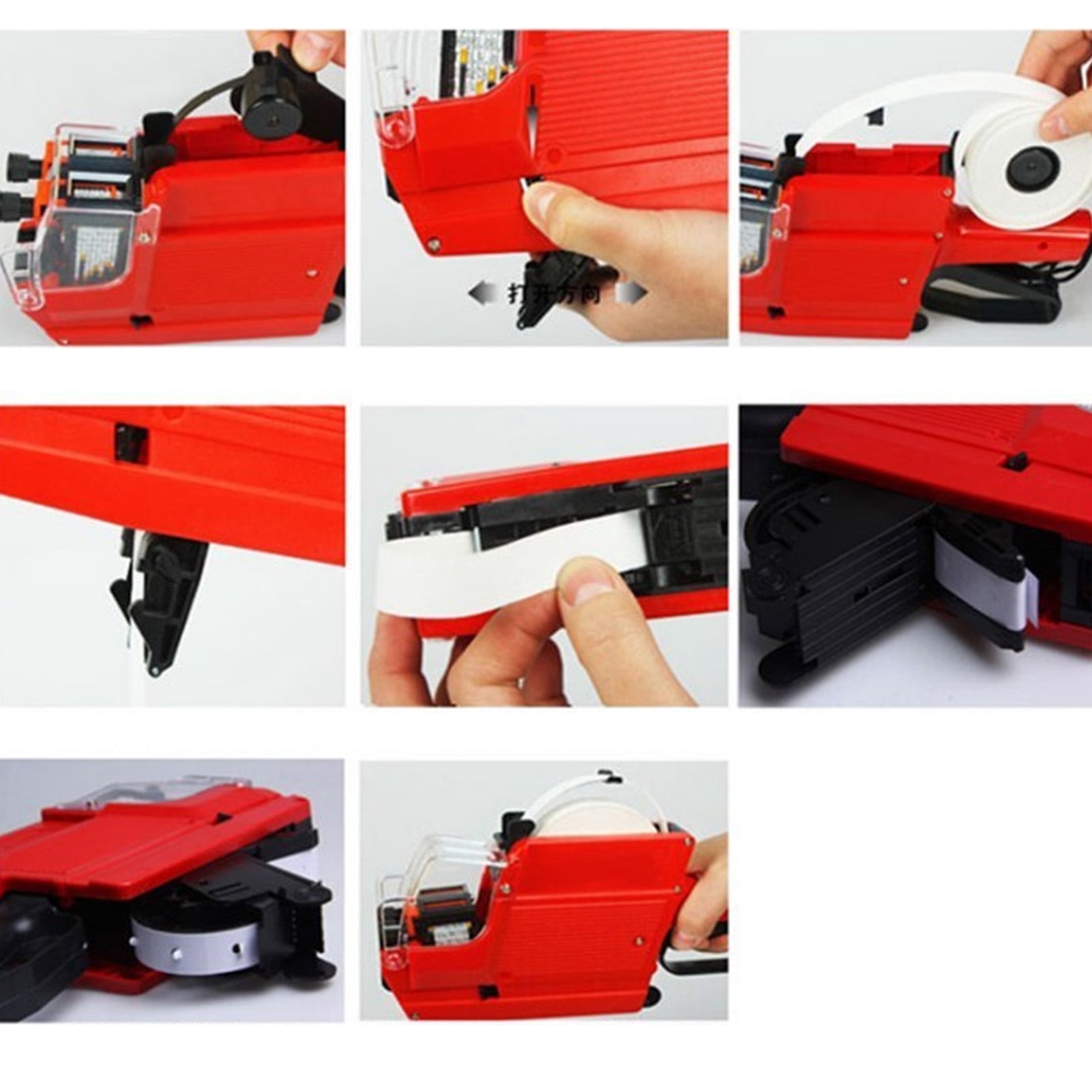 Price Tag Gun 10 Digits 2 Lines Labeller Marker Attacher Tool for Office Retail Store Blue