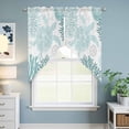 thumbnail image 5 of Teal Green Coastal Turtle Kitchen Window Curtains, Swag Curtains Valance for Bedroom Living Room Bathroom, Ocean Coral Nautical Rod Pocket Window Treatment Curtain Block Drapes 2 Panels 28"x36", 5 of 8