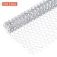 thumbnail image 3 of Uxcell 39.4"x13.8" Chicken Wire Net Floral Wire Netting Hexagonal Mesh Galvanized Iron, Silver Tone, 3 of 5