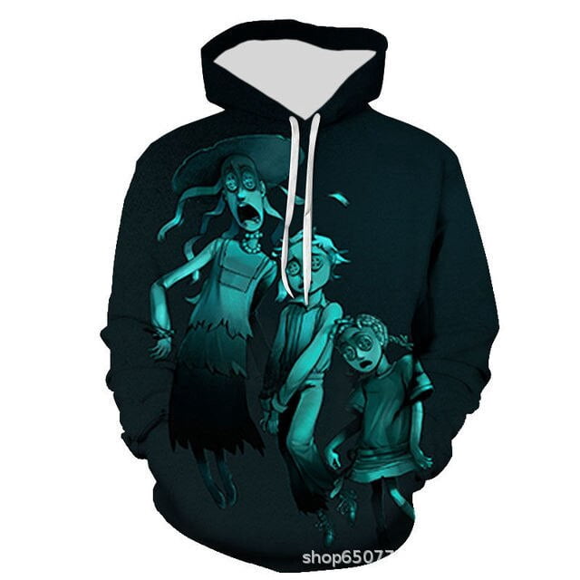 Cosplay Coraline Sudadera con capucha para niños Sudaderas con capucha con estampado 3D Niños Niñas Dibujos animados Anime Jerseys Niños pequeños Sudaderas Tops AbrigoLMWY-073100niños130cm Deng Xun unisex