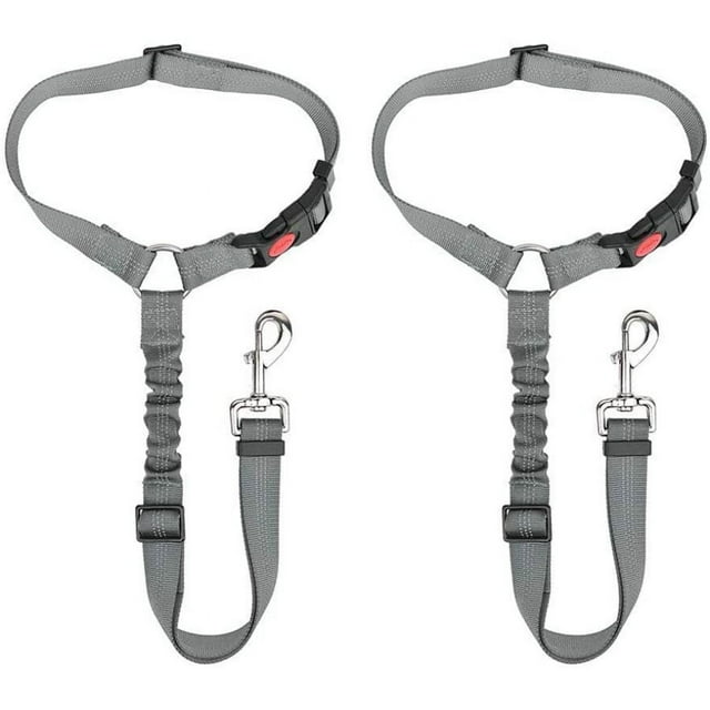 Ceinture de Sécurité pour Chien, Lot de 2 Ceinture de Sécurité pour Animal de Compagnie pour Voiture Appui-Tête Retenue Réglable Ceinture de Sécurité pour Chiot