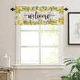 thumbnail image 3 of Lemon Farmhouse Valances for Windows Farmhouse Kitchen Curtains Valances Rod Pocket Valance Curtains for Kitchen Windows Summer Fruit Botanical Beige Burlap Window Valances for Bathroom 54"x18", 3 of 6
