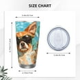thumbnail image 4 of Goofa Funny Swimming Chihuahua for 20 oz Skinny Tumbler Stainless Steel Coffee Mug Slim Vacuum Insulated Travel Cup Car Cup-Straw Two-piece Set, 4 of 8