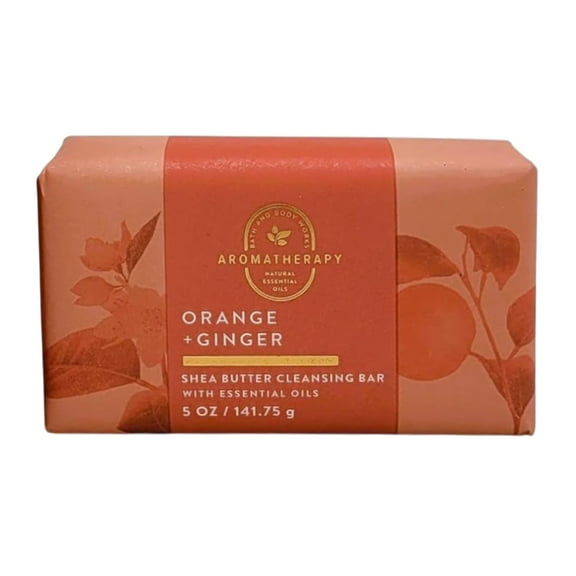 Bath and Body Works Orange Ginger Shea Butter Cleansing Bar with Essential Oils (5 OZ / 141.75 g)