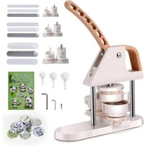 RONSHIN Button Maker, 1/1.25/2.28 inch(25/32/58mm)3-in-1 Pin Maker, Ergonomic Arc Handle Punch Press Kit, 300pcs Button Parts, Pictures, Circle Cutter, Magic Book