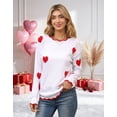 thumbnail image 4 of Fall Sweaters for Women 2026 Scalloped Crewneck Pullover Sweaters Lightweight Heart Knit Sweater Tops Shermie, 4 of 9