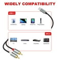 thumbnail image 6 of USB C to RCA Audio Cable 3.92FT Type C to 2 RCA Audio Cable Compatible with iPad, iPhone, Laptop, Tablet, Home Theater, DVD, Amplifier, Mixer, Speaker, Car Stereo, 6 of 7