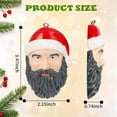 thumbnail image 2 of Santa Claus Head Christmas Tree Hanging Ornament Wall Door Retro Santa Hanger Christmas Tree Decoration for Home Indoor Outdoor Farmhouse Wall Window, 2 of 7