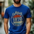 thumbnail image 2 of May 1970 All Original Parts T-Shirt, Retro Birthday Shirt for Men, Perfect Gift for May Birthday, 2 of 4