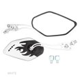 thumbnail image 1 of BeesClover 1 Pair Motorcycle Rearview Mirror Flame Pattern Reversing Mirror Electric Scooter Accessories For 8mm/10mm, 1 of 7