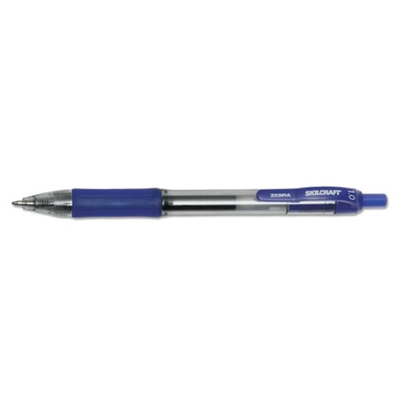 NSN 1 Dozen Retractable Bold Point Gel Pen  Blue